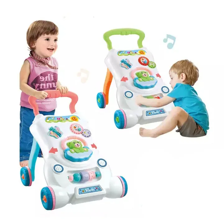 High Quality Plastic Pushing Baby Trolley Walker With Music Learning Walker For Baby Cheap