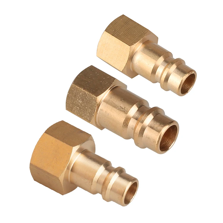 
Pneumatic pipe fitting quick brass npt 1/8 union male coupler 