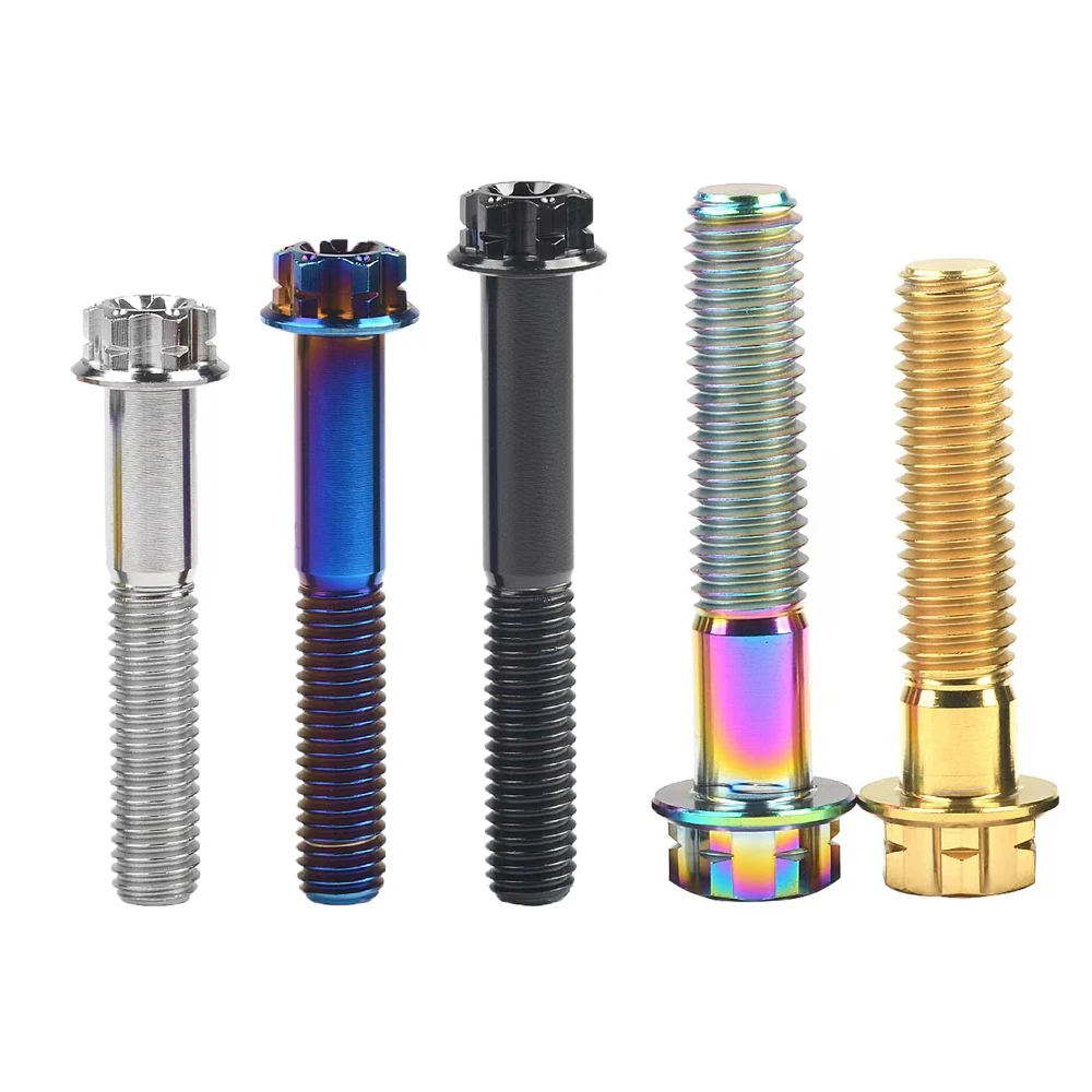 Colored Titanium Screws Bolts For Bike Racing Aircraft Baoji M15 Baituite MTB Mirror Red Din912 Ferrari Titanium Bolt