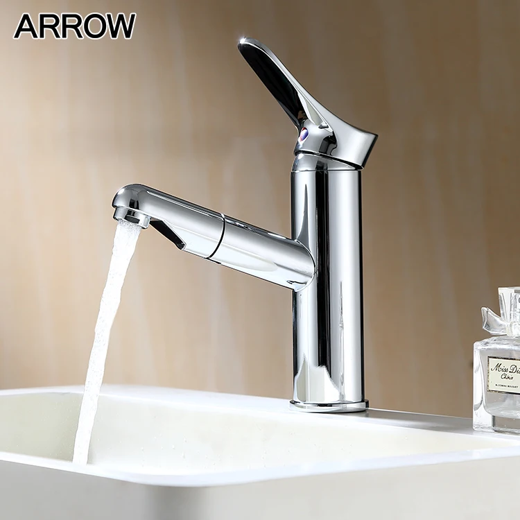 High Quality Brass Bathroom Mixer Deck Mounted Hot Cold Water Tap Single Handle Basin Faucet