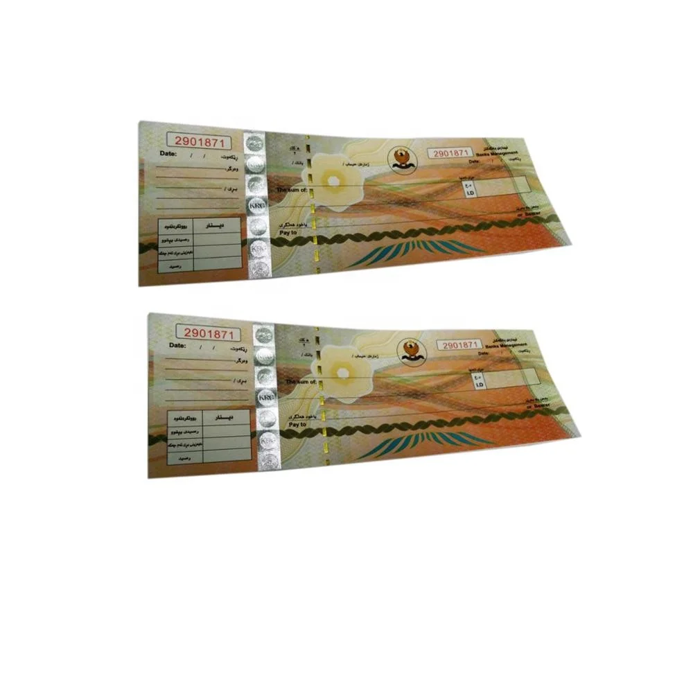 Anti counterfeiting security gift coupon ticket with custom design