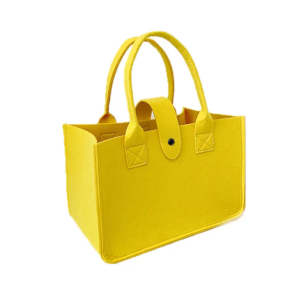 Custom Reusable Eco-friendly Casual Large Capacity women felt tote bag handbags wool felt shopping bag