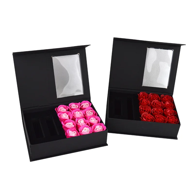 Custom design luxury lipstick carton perfume bottle packaging bag rose flower gift box packaging boxes