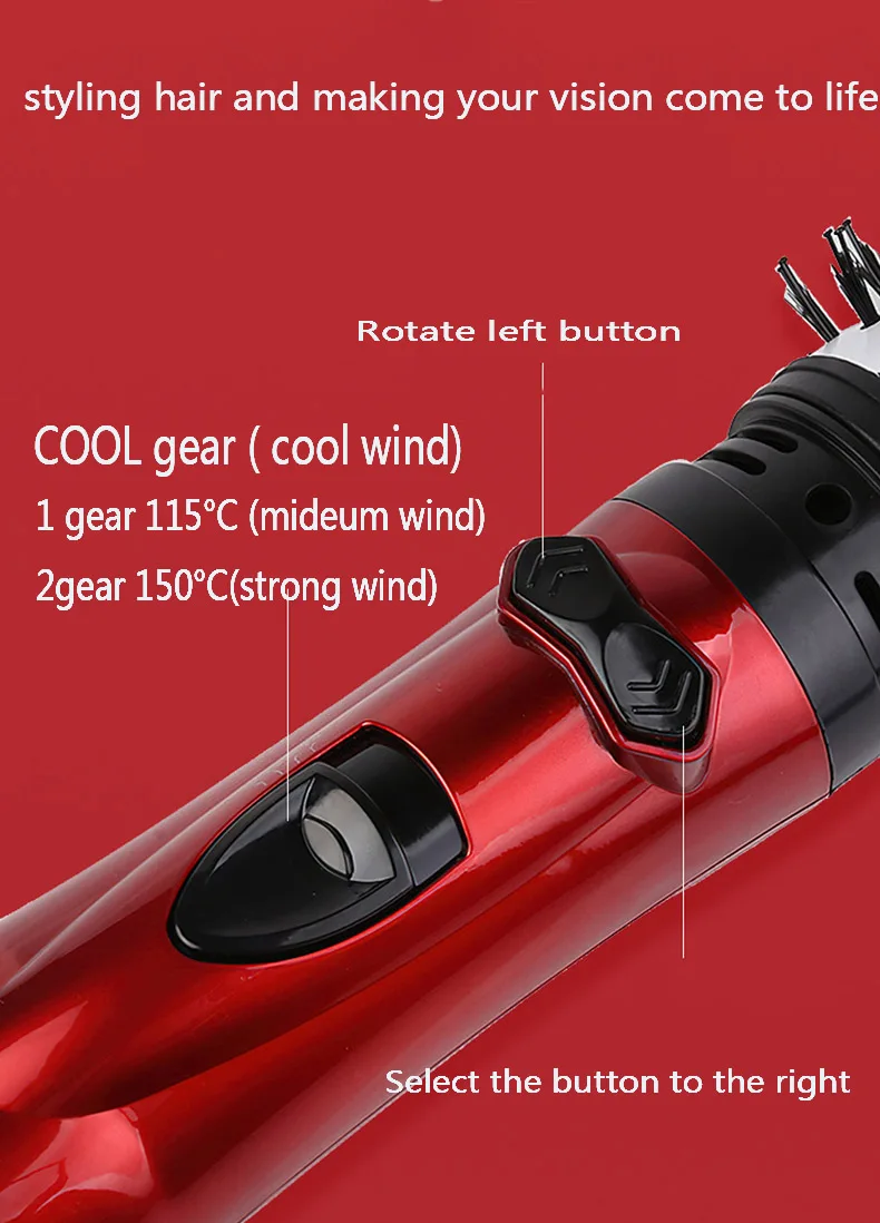 best seller professional electric hair dryer and hot air brush hair dryer styler curler 3 in 1
