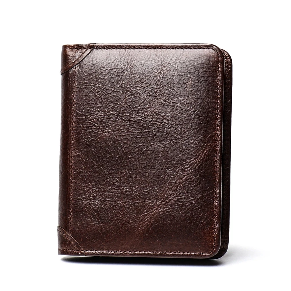 
2019 Minimalist coffee Men Wallet Purse Genuine Leather Wallet For Men 