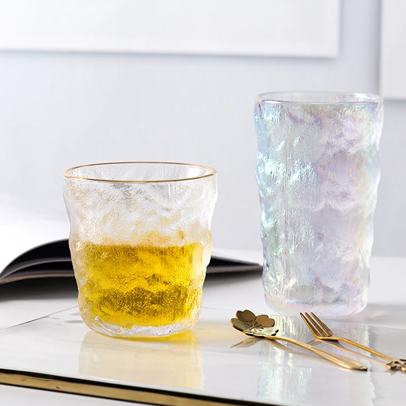 Low Price 300ml 350ml Guaranteed Quality New Glacier Pattern Glass Beer Beverage Cup