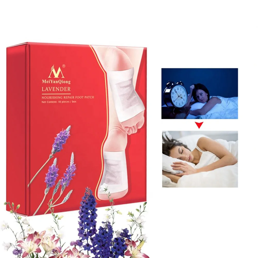 MEIYANQIONG Natural Herbal Remove moisture detoxification Lavender sleep massage Detox Repair Foot Patch Pads