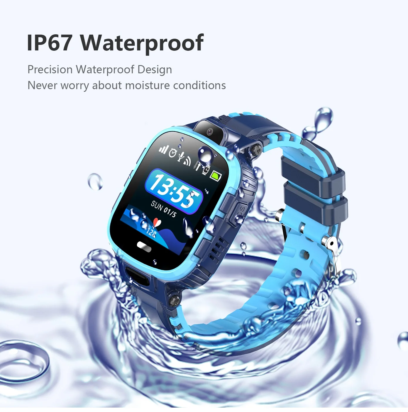 Q90 High quality gsm touch screen SOS calling gps tracker Kids Smart Watch