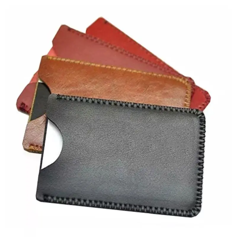 Leather Card holder Pocket Business Name Credit ID Card Case New Pouch Slim Sleeve business card wallet