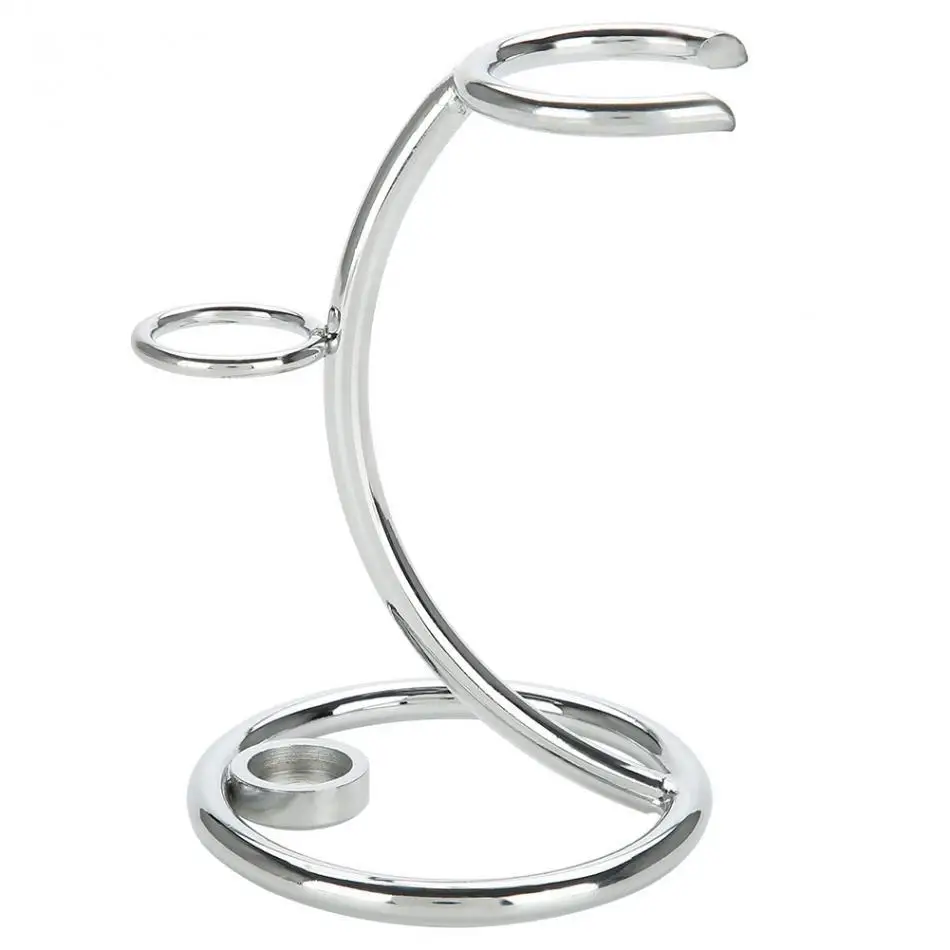 Wholesale Stainless Steel Men Beard Shaving Razor and Brush Stand Holder For Barber Shop