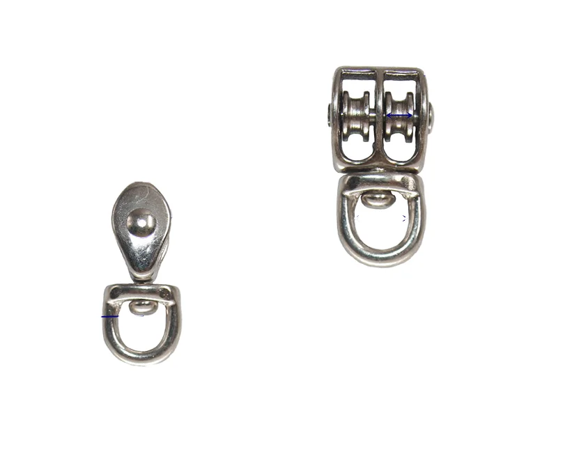 Single and double movement pulley cast iron zinc copper galvanized cast iron rotary lifting pulley can be customized packaging