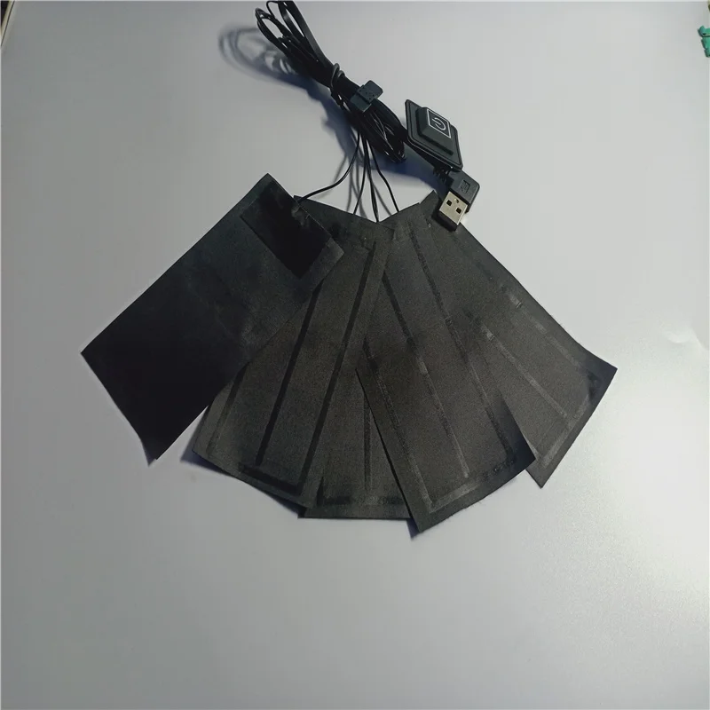Graphene clothing heating film one drag six
