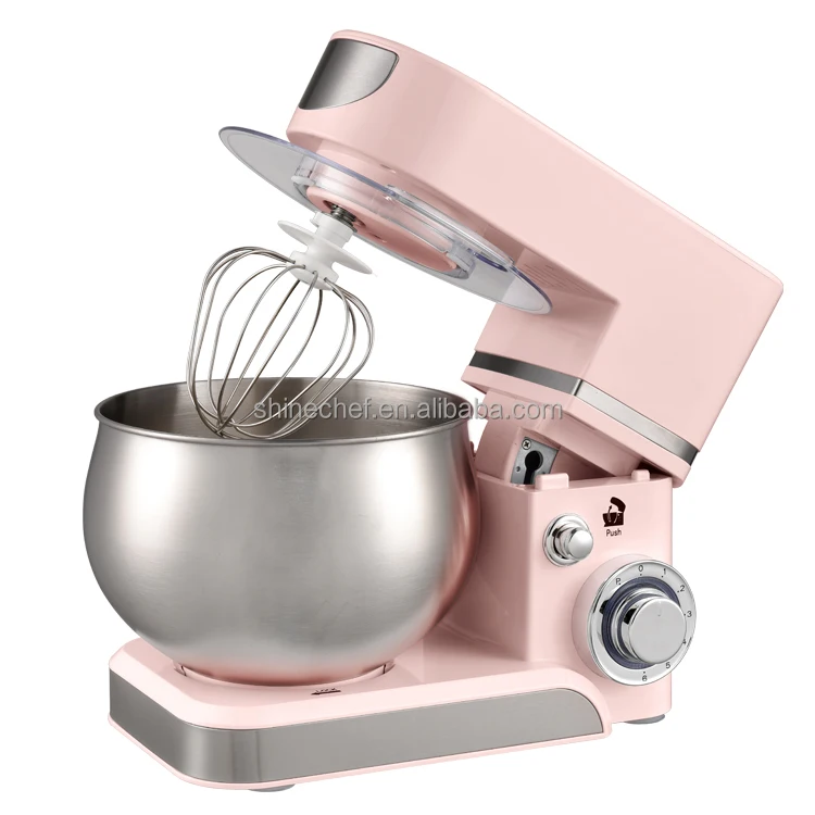 5L 1000 Watts Kitchen Tool Plastic Housing Electric Mini Egg Cake Mixer Pink Automatic Stand Food Mixer For Bakery
