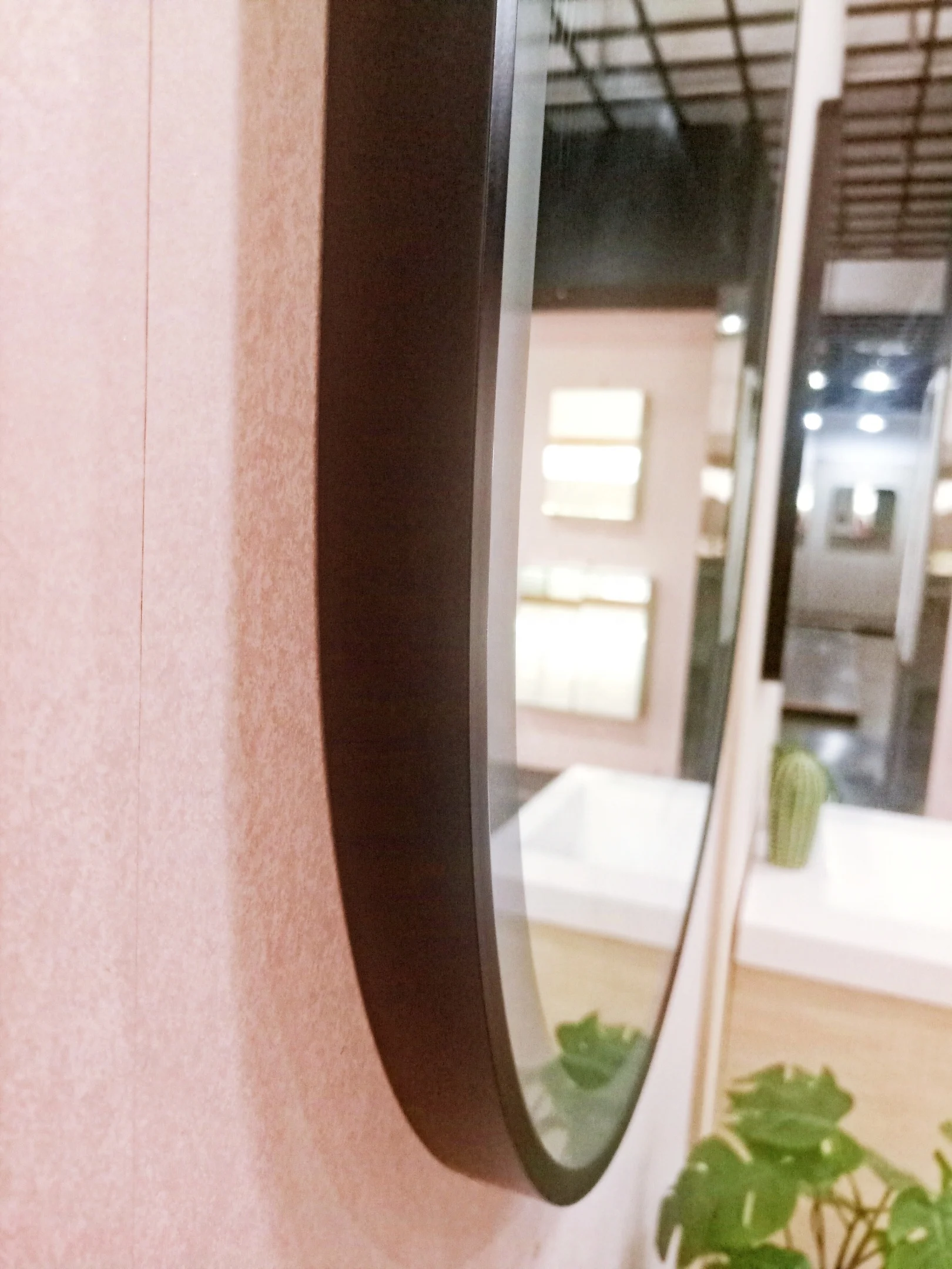 Bathroom wall mounted playground shape framed bath mirror smart led mirror bathroom