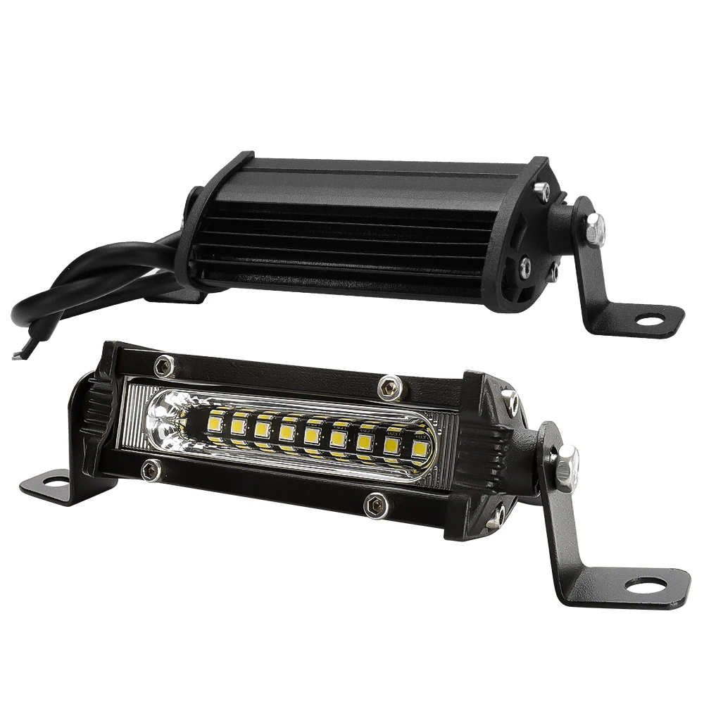 18W led light bar 12V 24V mini work light 6000K motorcycle head lamp car headlight