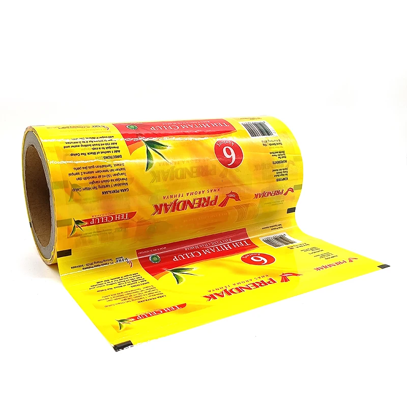 Eco Friendly Plastic Black Tea Packaging Film Roll Heal Seal Stick Film Packaging