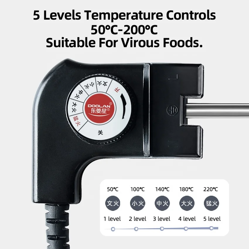 5L multifunctional electric cooking hot pot OEM non stick coating die cast casserole micro skillet low pressure cooker