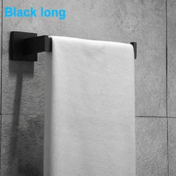 Modern Stainless Steel Holder Hardware Polishing Accessories Wall Mounted Bathroom Towel Rack