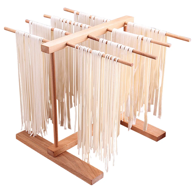 Wooden Noodle Spaghetti Drying Rack Handmade Noodle Pasta Drying Stand Hanging Holder Kitchen Storage Rack