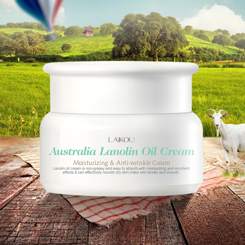 Organic Lanolin Facial Anti-Wrinkle Moisturiser 50g Skin Cream Niacinamide Hyaluronic Acid Herbal Effective Face Care