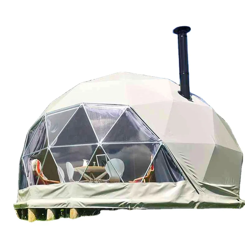 Custom Luxury Transparent Aluminium Geodesic 6m 6-8 Person Inflatable Clear Dome Igloo Glamping Tent