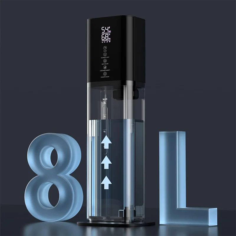 RUNAL H785 8L Humidifier Steam Humificador Warm Mist Umidificador De Ar Heat Humidificador Smart Ultrasonic Air Humidifier