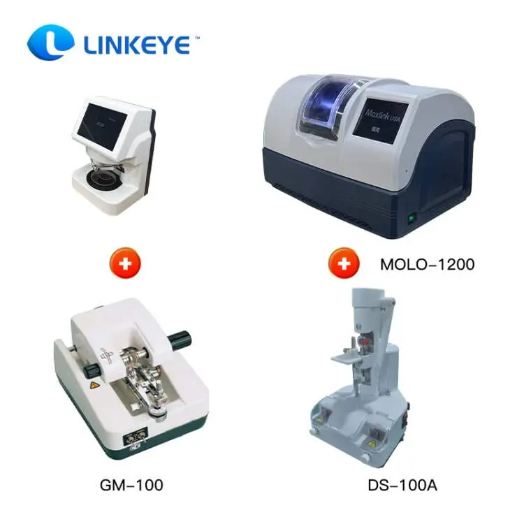 3D Pattern Lens Edger(MOLO-1200 )+Drilling Machine+Saw Machine(DS-100A)+Groovering Machine(GM-100)