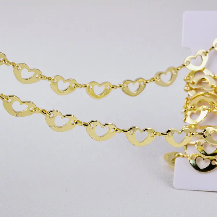 Chunky Thin Circle Twist Cable Small Round and Big Oval CircleTextured Gold Filled Chains For Jewelry