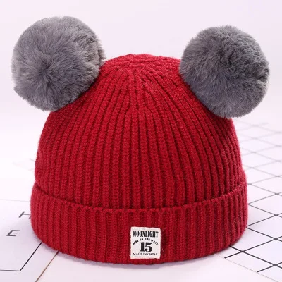 Autumn Kids Winter Hats And Caps New Designer Wool Children Baby Beanie Hats Knitted Caps