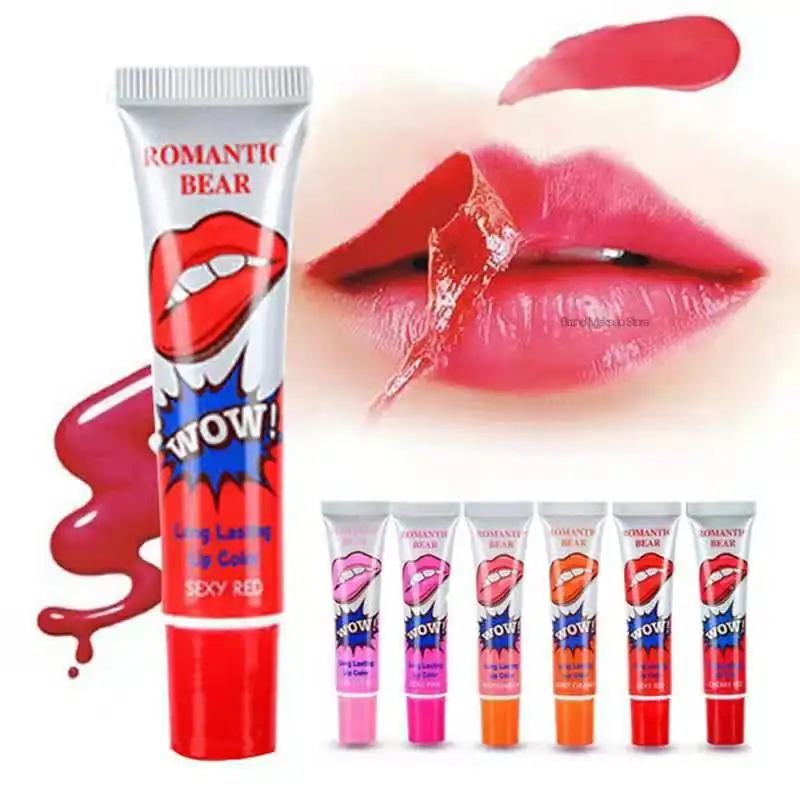 6 Colors Peel Off Liquid Lipstick Waterproof Long Lasting Lip Gloss Tear Off Makeup Tattoo Lip Gloss Lip Tint Cosmetic