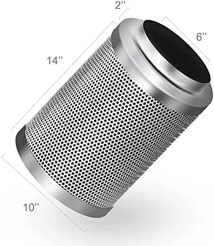 Hydroponic 6 inch 8 inch 10 inch 12 inch Grow System Carbon Air Filter Activated Carbon Filter For Inline Fan