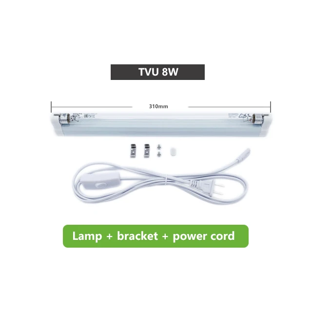 UVC supplier TUV 8W  254nm T5 for water and air disinfection sets of 8w with bracket and line uvc light.