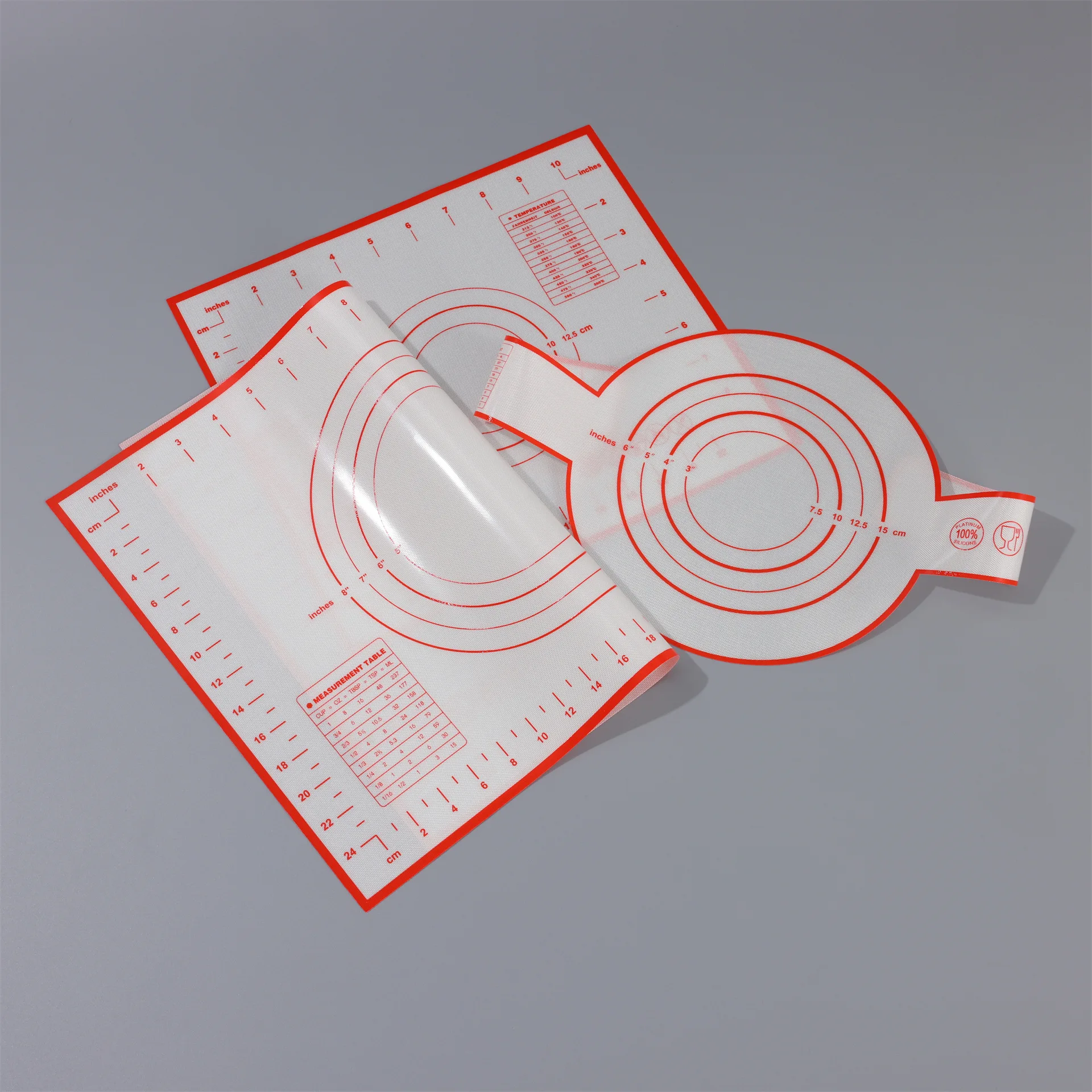 50*60CM Non Stick Pastry Board Large Coking Mold Anti-Slip With Measurement For Rolling Dough Pie Crust Pizza And Cookies