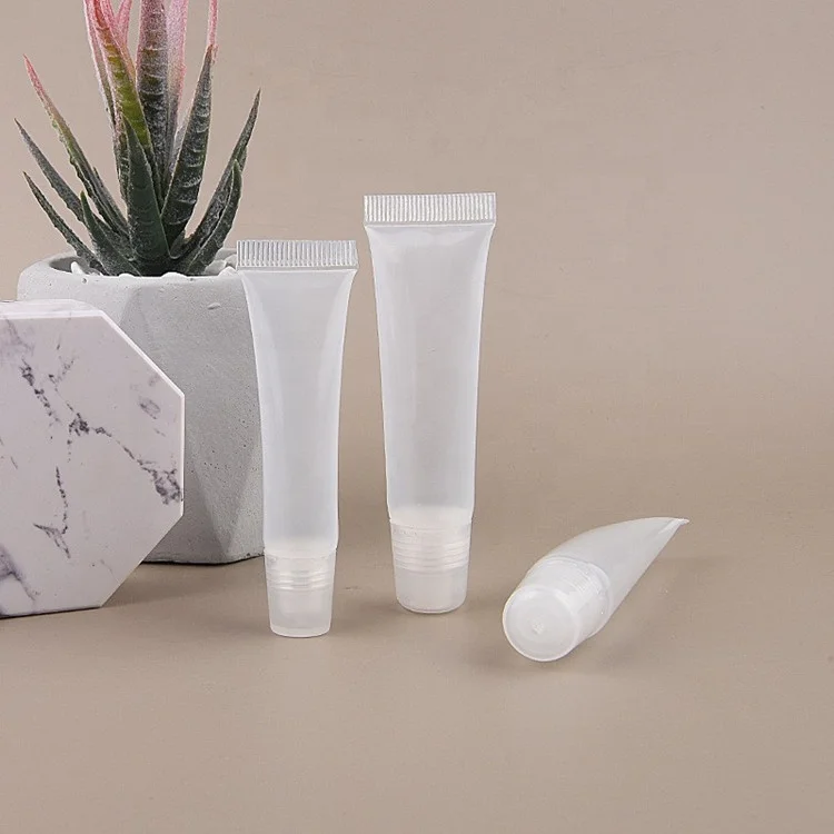 Wholesale  Lip Gloss 8ml 10ml Custom DIY Empty Soft Tube Private Label Lipgloss Squeeze Tubes