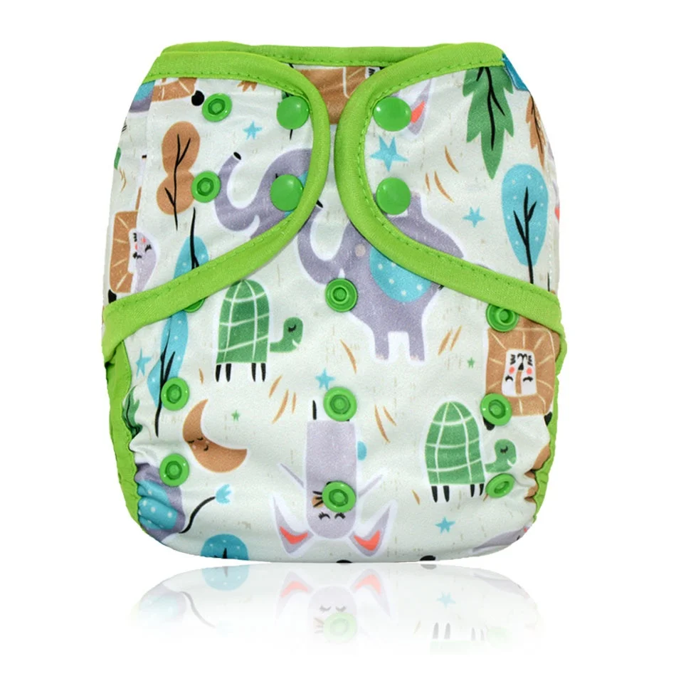 
Snaps and Hook&Loop Waterproof PUL OS Diaper Nappy Cover Double Leaking Guessets 