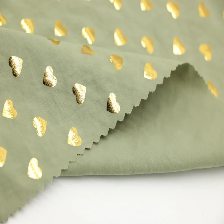 METALLIC HOT STAMPING FOIL 300T PONGEE FABRIC