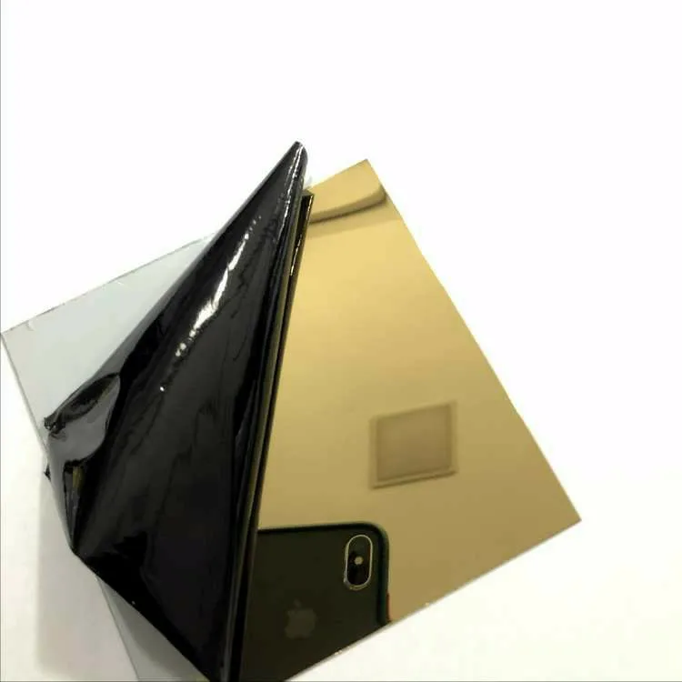 PVD Coated laser film Stainless Steel  Sheet 201  0.5*1220*2440 Gold  Mirror Steel Sheet  Price by Unit Piece