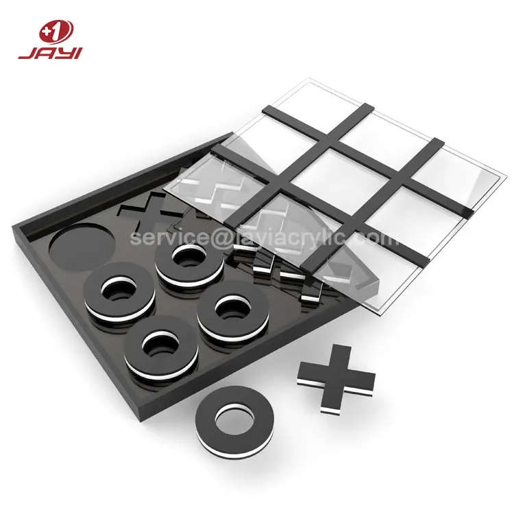 JAYI Factory Custom Acrylic XO Game Decoration Crystal Chessboard Tic Tac