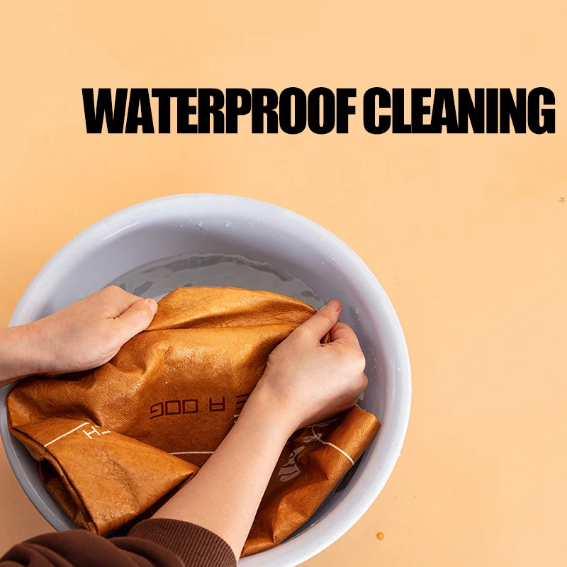 Washable kraft Various Color custom Portable handbag Waterproof stain resistant tear resistant dupont paper bag with handle