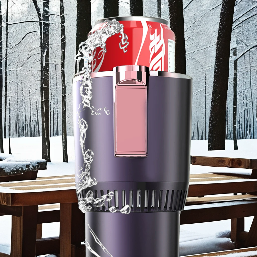 Smart Control 2-in-1 Vehicle Refrigerator Cup Portable Mini Auto Car Cup for Fast Cooling & Heating with LCD Screen Kitchen Use