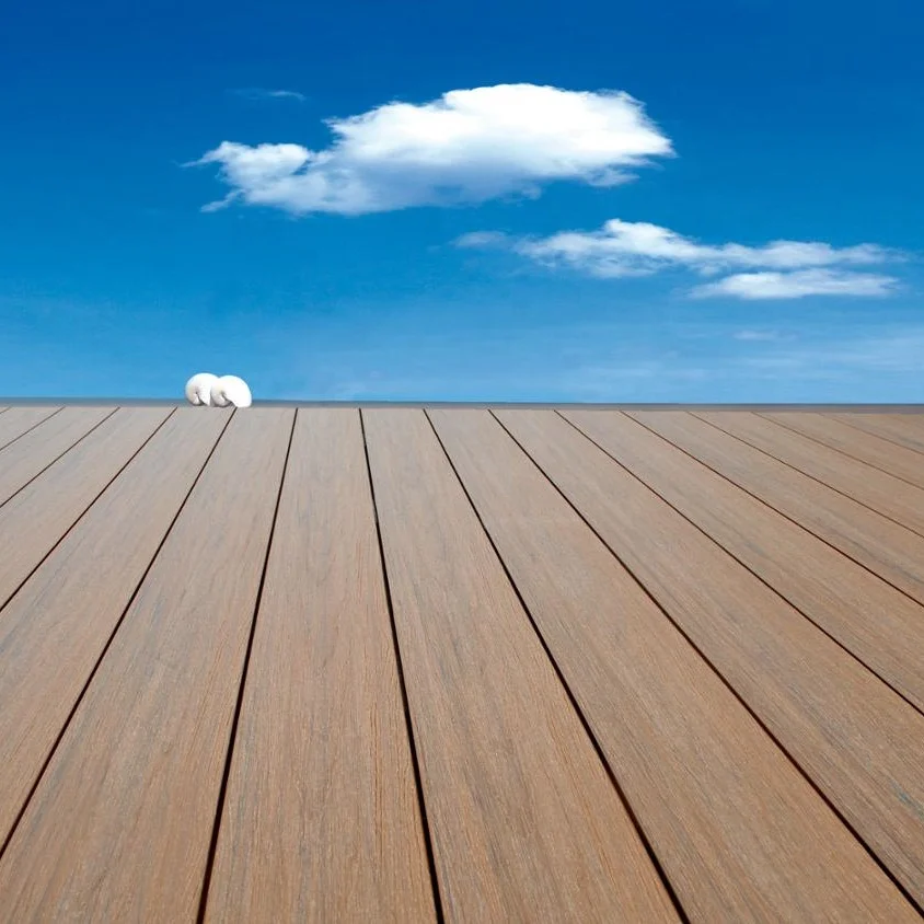 3D wood grain texture balcony waterproof outdoor floor covering deck flooring clips balcony waterproof outdoor floor covering