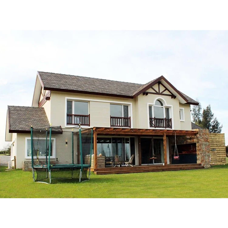 Cheap Light steel structure prefabricated luxury villa two storey prefab house