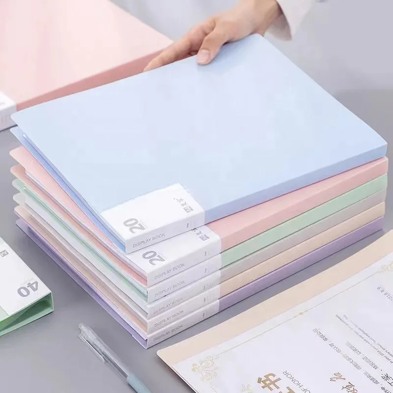 A4 10/20/30/40/60/80/100 resource book waterproof plastic clear file folder bag for documents stationery supplies display book