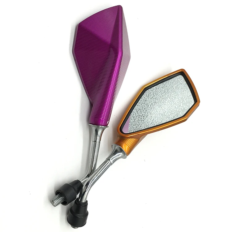 1 pair motorbike side mirror motor motorcycle chrome side mirror universal screw mount double take extension