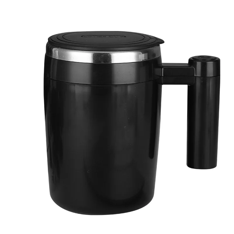 self-stirring coffee mug with magnetic Stainless steel water cup with handle