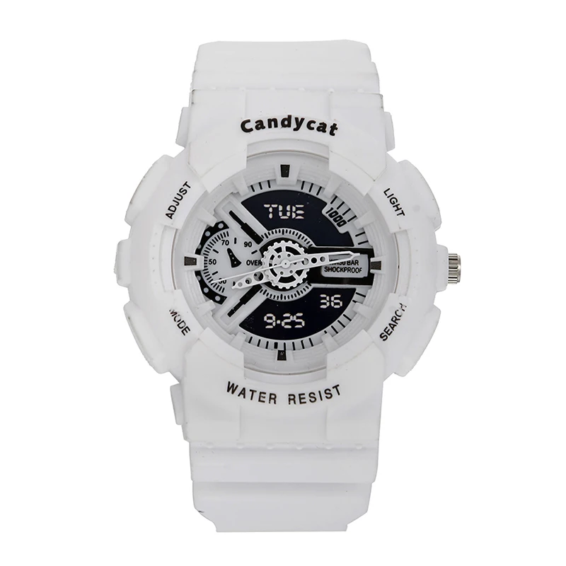 
Large Dial Silicone Watch Fashion Casual Sports Primary And Secondary School Watch 