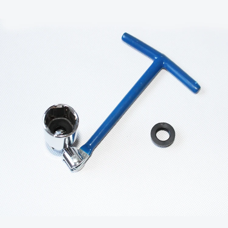 16mm Auto Car T-Handle Joint Spark Plug Socket Wrench 16mm Remover Installer Tool Red+Silver