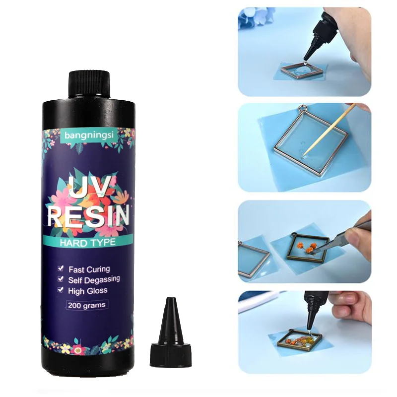 Quick Drying UV Resin Glue for DIY Crystal Layered Casting Resin Hardener Clear Resin Jewelry Making Accessories