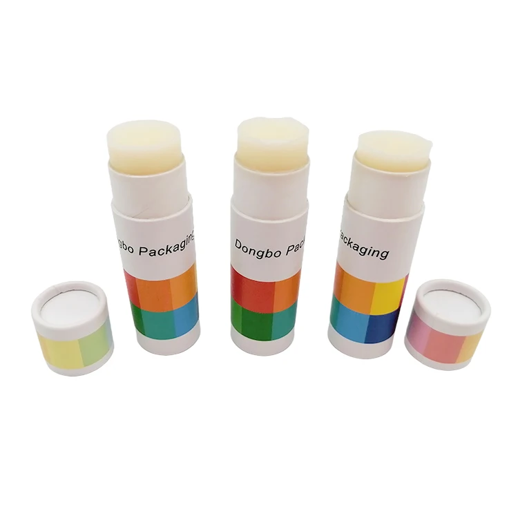 Лидер продаж, картонные трубки с эффектом пуш-ап из бумаги, контейнер для дезодорирующего крафтового бальзама для губ по самой низкой цене