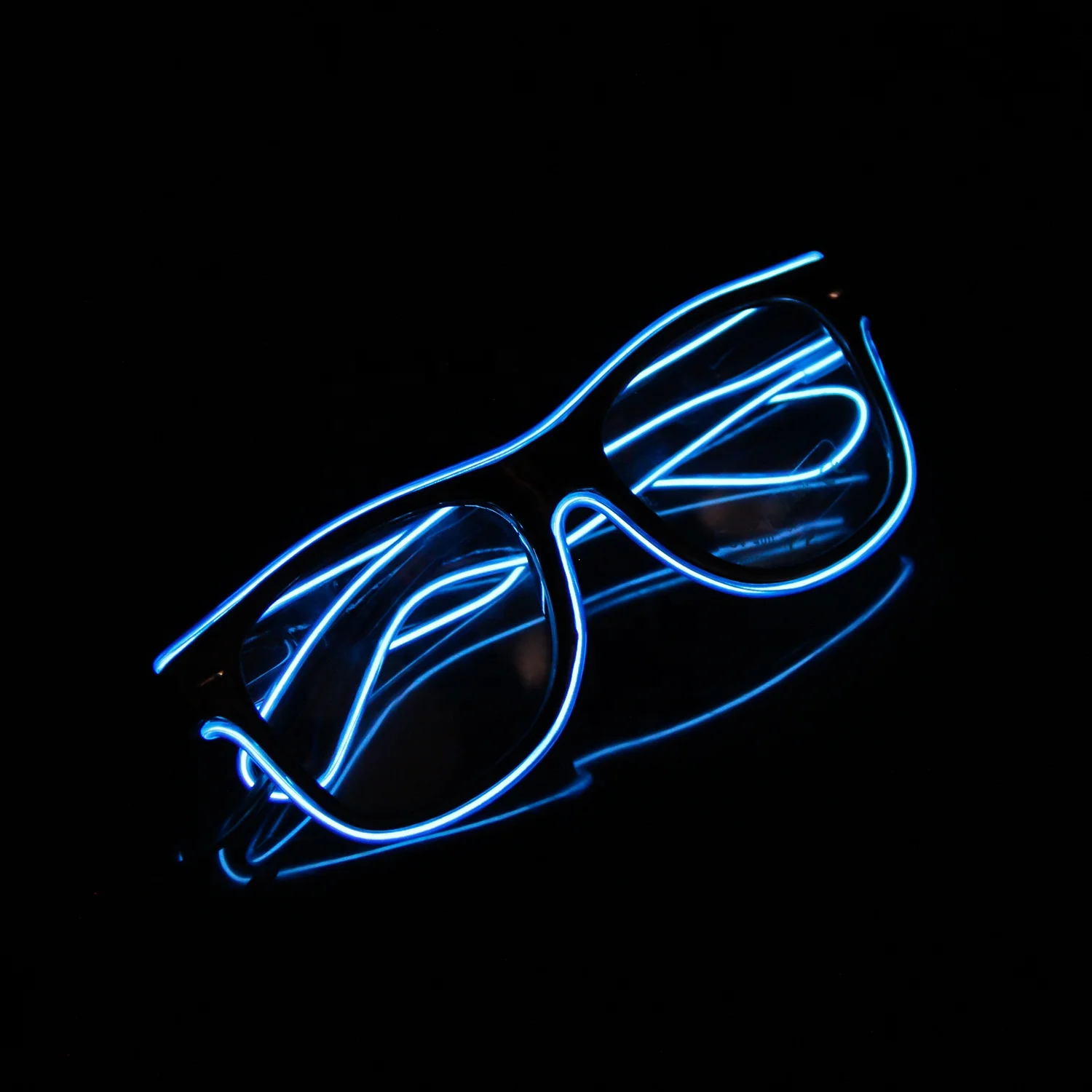 Light up EL Wire Neon Rave Glasses Glow Flashing LED Sunglasses Costumes for Party, EDM, Halloween RB01